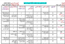 برنامج اللغة العربية للسنة الثانية ثانوي لغات أجنبية