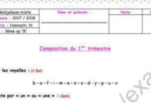 اختبارات اللغة الفرنسية السنة الثالثة ابتدائي الجيل الثاني الفصل الاول